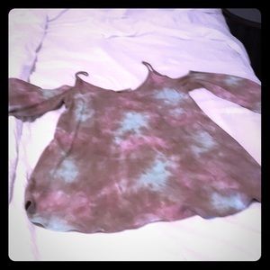 Beautiful tye dye cold shoulder dress